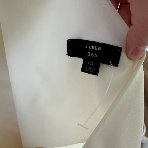 J.Crew 365 Wrap-tie Jumpsuit in Stretch Poplin White, size 10 - Picture 8 of 9